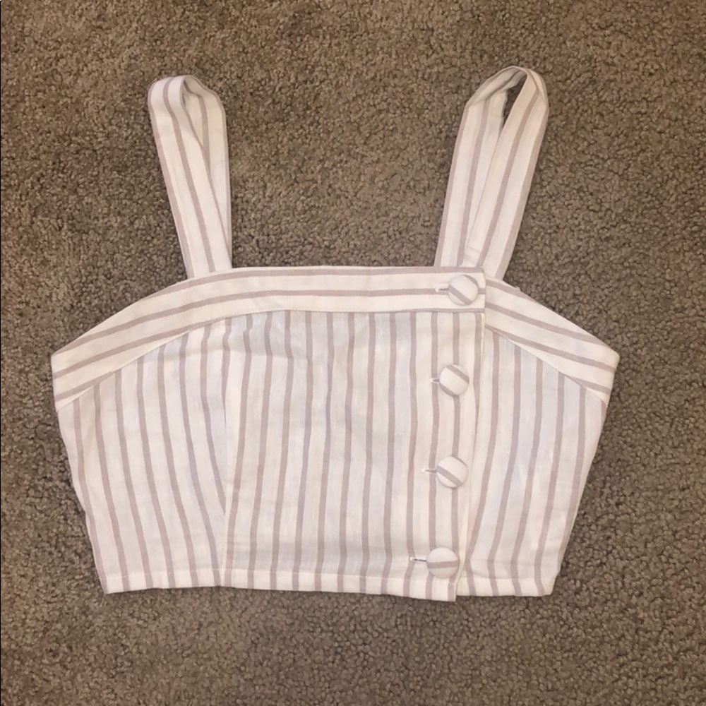 forever 21 striped crop top